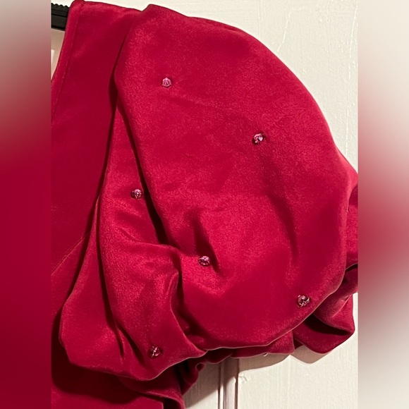 MARCHESA NOTTE • CRYSTAL ENCRUSTED SLEEVE • SILK DRESS - Picture 3 of 7